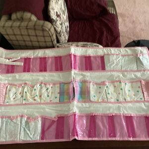 End of bed organizer for kids